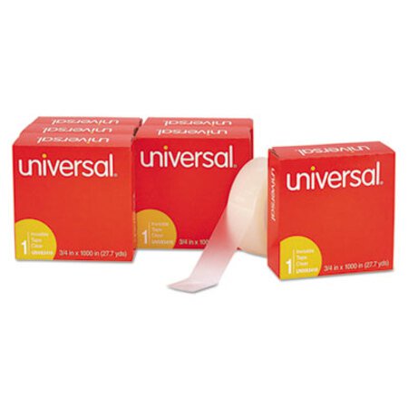 Universal® Invisible Tape, 1" Core, 0.75" x 83.33 ft, Clear, 6/Pack - Pack of 1 - UNV-83410-PK
