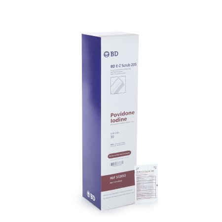 BD Impregnated Scrub Brush BD E-Z Scrub™ Polyethylene Bristles / Sponge Brown - Case of 300 - 372053-CS