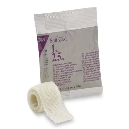3M Ortho Cast Tape 3M™ Scotchcast™ Soft Cast 1 X 72 Inch Fiberglass White - Case of 10 - 82101-CS