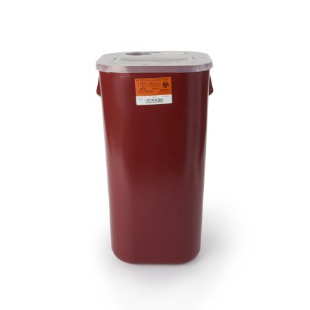 Medegen Medical Products LLC Sharps Container Sharps® Red Base 25-1/2 H X 13-1/2 W X 13-1/2 D Inch Horizontal Entry 16 Gallon - Case of 6 - 8716-CS
