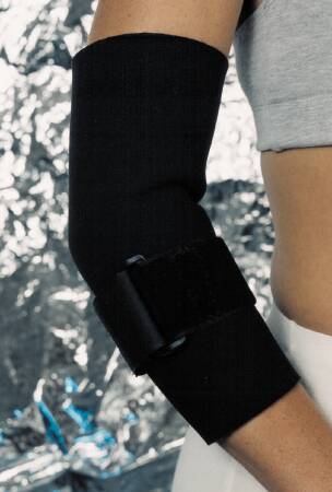 Scott Specialties Elbow Sleeve Tera-Prene™ Large Tennis Left or Right Elbow 10 Inch Long Black - Each - 2135 BLA LG-EA