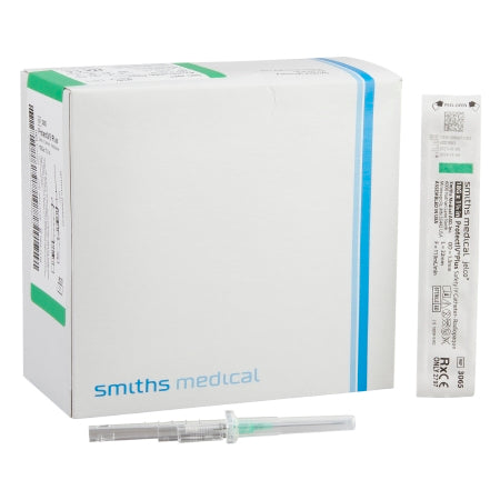 Smiths Medical ASD, Inc. Peripheral IV Catheter Protectiv® Plus 18 Gauge 1.25 Inch Retracting Safety Needle - Case of 200 - 306501-CS
