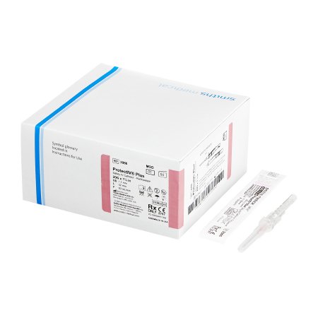 Smiths Medical ASD, Inc. Peripheral IV Catheter Protectiv® Plus 20 Gauge 1.25 Inch Retracting Safety Needle - Case of 200 - 306601-CS