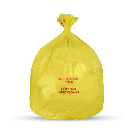 Medegen Medical Products LLC Biohazard Laundry Bag Medegen Medical Products Yellow Bag Polyethylene 30-1/2 X 43 Inch - Case of 10 - RS304314Y-CS