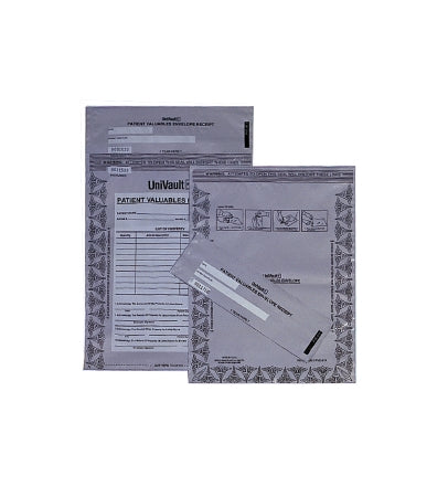 Medegen Medical Products LLC Patient Valuables Envelope 9 X 12 Inch Polyethylene Adhesive Closure Gray - Case of 1000 - UFPVE912-CS