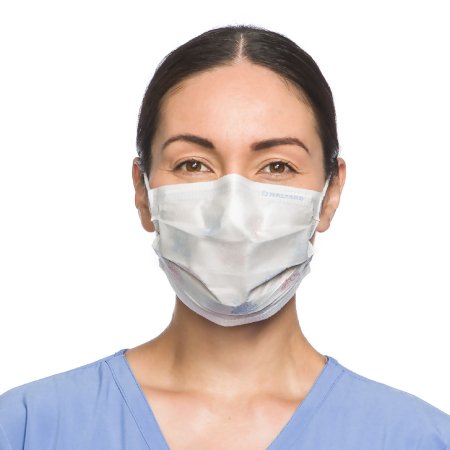 O&M Halyard Inc Procedure Mask Pleated Earloops One Size Fits Most Yellow NonSterile Not Rated Adult - Box of 50 - 47117-BX