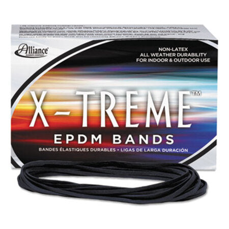 Alliance® X-Treme Rubber Bands, Size 117B, 0.08" Gauge, Black, 1 lb Box, 200/Box - Box of 1 - ALL-02004-BX