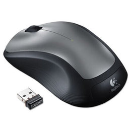 Logitech® M310 Wireless Mouse, 2.4 GHz Frequency/30 ft Wireless Range, Left/Right Hand Use, Silver/Black - Each - LOG-910001675-EA