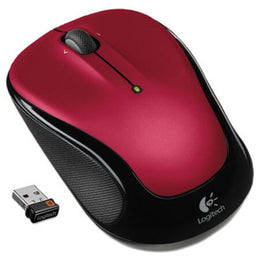 Logitech® M325 Wireless Mouse, 2.4 GHz Frequency/30 ft Wireless Range, Left/Right Hand Use, Red - Each - LOG-910002651-EA