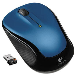 Logitech® M325 Wireless Mouse, 2.4 GHz Frequency/30 ft Wireless Range, Left/Right Hand Use, Blue - Each - LOG-910002650-EA