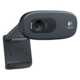 Logitech® C270 HD Webcam, 1280 pixels x 720 pixels, 1 Mpixel, Black - Each - LOG-960000694-EA