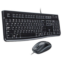 Logitech® MK120 Wired Keyboard + Mouse Combo, USB 2.0, Black - Each - LOG-920002565-EA