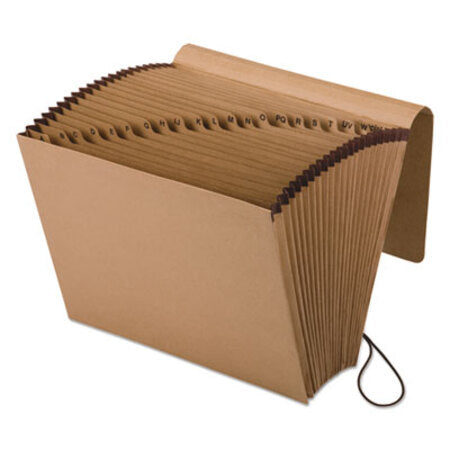 Pendaflex® Kraft Indexed Expanding File, 21 Sections, Elastic Cord Closure, 1/21-Cut Tabs, Letter Size, Brown - Each - PFX-K17AOX-EA