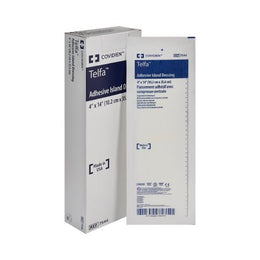Cardinal Adhesive Dressing Telfa™ 4 X 14 Inch Nonwoven Rectangle White Sterile - Box of 25 - 7544-BX