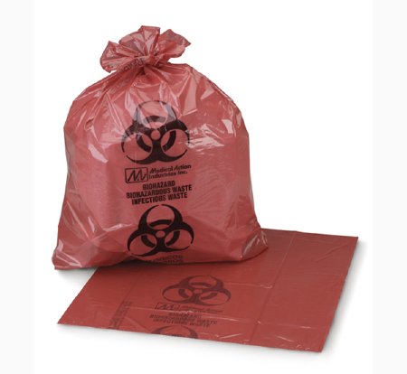 Medegen Medical Products LLC Biohazard Waste Bag Medegen Medical Products 44 gal. Red Bag HDPE 38 X 46 Inch - Case of 10 - RS384616RH-CS