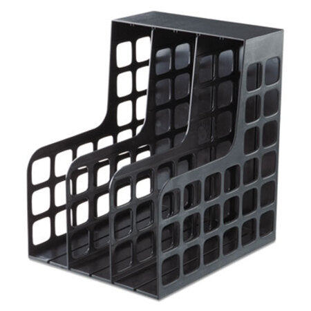Pendaflex® Plastic Magazine File, Two Snap-In Dividers, 9 x 10.63 x 12, Black - Each - PFX-23004-EA