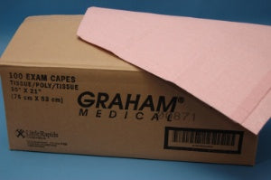 Graham Medical Products Exam Cape Mauve One Size Fits Most Front / Back Opening Without Closure Female - Case of 100 - 70213N-CS