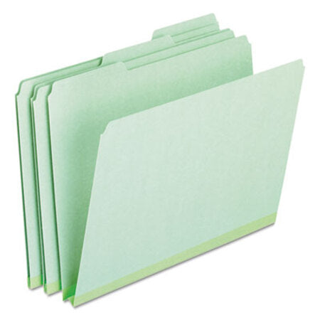 Pendaflex® Pressboard Expanding File Folders, 1/3-Cut Tabs: Assorted, Letter Size, 1" Expansion, Green, 25/Box - Box of 1 - PFX-17167-BX
