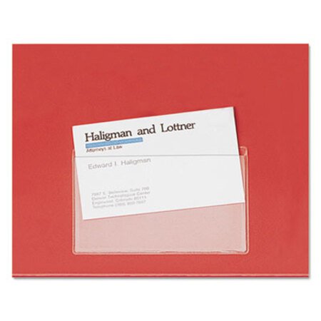 Cardinal® HOLD IT Poly Business Card Pocket, Top Load, 3.75 x 2.38, Clear, 10/Pack - Pack of 1 - CRD-21500-PK
