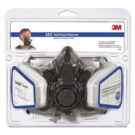 3M™ Half Facepiece Paint Spray/Pesticide Respirator, Large - Each - MMM-6311PA1A-EA