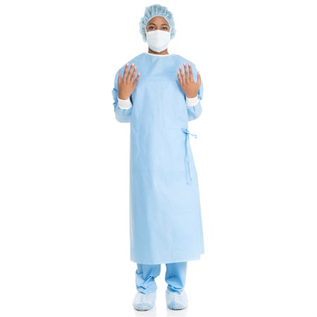 O&M Halyard Inc Non-Reinforced Surgical Gown with Towel ULTRA Small Blue Sterile AAMI Level 3 Disposable - Each - 95101-EA