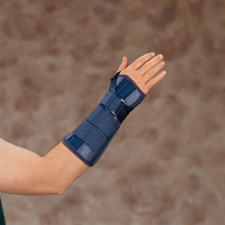 DeRoyal Wrist / Forearm Brace DeRoyal® Metal / Tietex Left Hand Black / Blue Medium - Each - TX9904-08-EA