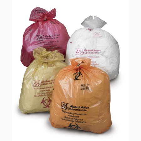 Medegen Medical Products LLC Biohazard Waste Bag Medegen Medical Products 3 to 4 gal. Orange Bag Polypropylene 14 X 18 Inch - Case of 400 - 881-CS