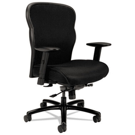 HON® Wave Mesh Big and Tall Chair, Supports Up to 450 lb, 19.25" to 22.25" Seat Height, Black - Each - BSX-VL705VM10-EA