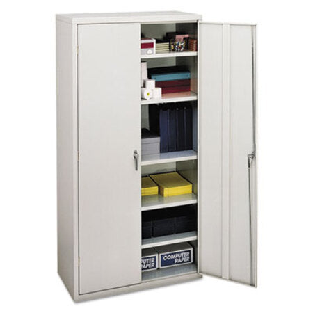 HON® Assembled Storage Cabinet, 36w x 18.13d x 71.75h, Light Gray - Each - HON-SC1872Q-EA