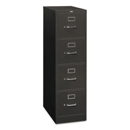 HON® 310 Series Vertical File, 4 Letter-Size File Drawers, Charcoal, 15" x 26.5" x 52" - Each - HON-314PS-EA