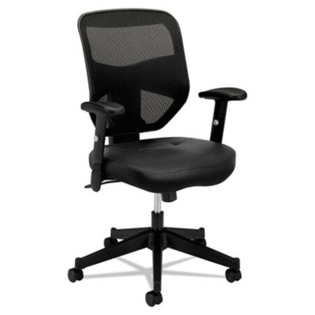 HON® VL531 Mesh High-Back Task Chair with Adjustable Arms, Supports Up to 250 lb, 18" to 22" Seat Height, Black - Each - BSX-VL531SB11-EA