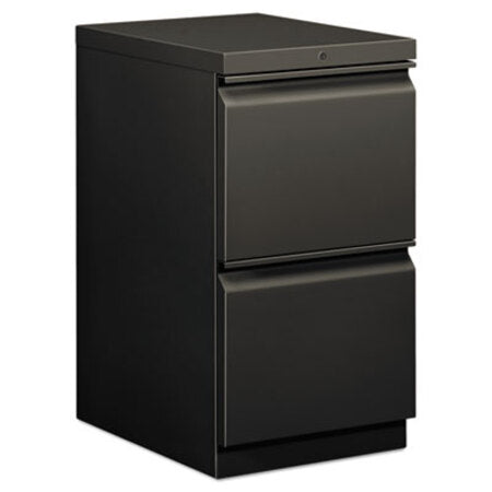 HON® Brigade Mobile Pedestal, Left or Right, 2 Letter-Size File Drawers, Charcoal, 15" x 19.88" x 28" - Each - HON-33820RS-EA