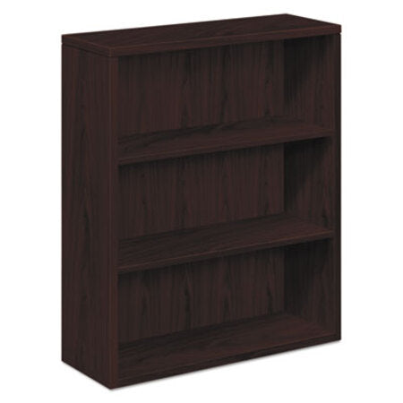 HON® 10500 Series Laminate Bookcase, Three-Shelf, 36w x 13.13d x 43.38h, Mahogany - Each - HON-105533NN-EA