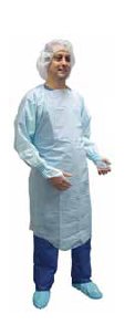 Aspen Surgical Products Protective Procedure Gown Precept® One Size Fits Most Blue NonSterile ASTM F1671 Disposable - Case of 75 - 8572-CS