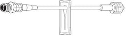 Baxter IV Extension Set Needle-Free Port Standard Bore 5 Inch Tubing Without Filter - Case of 200 - 2N3375-CS