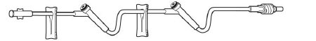 Baxter IV Extension Set Interlink® Needle-Free Port Standard Bore 21 Inch Tubing Without Filter - Case of 48 - 2C6606-CS