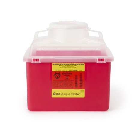 BD Sharps Container BD™ Red Base 11-1/2 H X 12-4/5 W X 8-4/5 D Inch Vertical Entry 3.5 Gallon - Each - 305456-EA