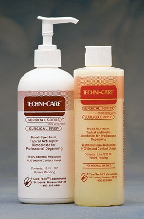 Care-Tech Laboratories Surgical Scrub Solution Techni-Care® 12 oz. Pump Bottle 3% Strength PCMX (Chloroxylenol) NonSterile - Case of 24 - C222-12Z-CS