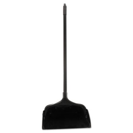 Rubbermaid® Commercial Lobby Pro Upright Dustpan with Wheels, 12.5w x 37h, Polypropylene with Vinyl Coat, Black - Each - RCP-253100BK-EA
