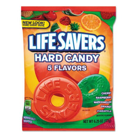 LifeSavers® Hard Candy, Original Five Flavors, 6.25 oz Bag - Each - LFS-88501-EA
