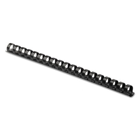 Fellowes® Plastic Comb Bindings, 1/2" Diameter, 90 Sheet Capacity, Black, 100/Pack - Pack of 1 - FEL-52326-PK