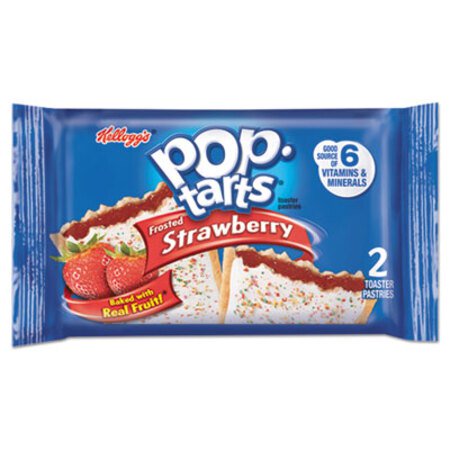 s® Pop Tarts, Frosted Strawberry, 3.67 oz, 2/Pack, 6 Packs/Box - Box of 1 - KEB-31732-BX