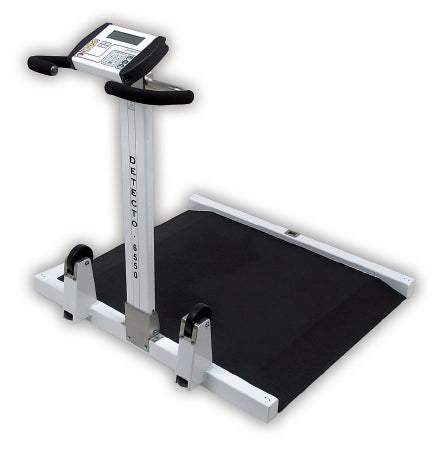Detecto Scale Wheelchair Scale Detecto® Digital Display 1000 lbs. / 474 kg Capacity Black / White Battery Operated - Each - 6550-EA
