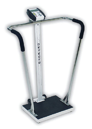 Detecto Scale Floor Scale Detecto® Digital LCD Display 600 lbs. Capacity AC Adapter / Battery Operated - Each - 6855-EA