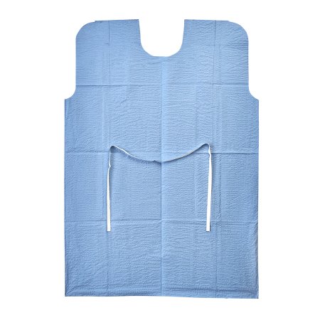Graham Medical Products Patient Exam Gown Medium / Large Blue Disposable - Case of 50 - 70228N-CS