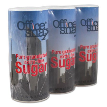 Office Snax® Reclosable Canister of Sugar, 20 oz, 3/Pack - Pack of 1 - OFX-00019G-PK