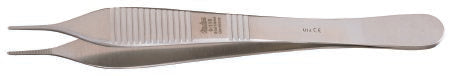 Integra Lifesciences Suture Forceps Adson 4-3/4 Inch Length Surgical Grade Stainless Steel NonSterile NonLocking Thumb Handle Straight Serrated Tip - Each - 17-2510-EA