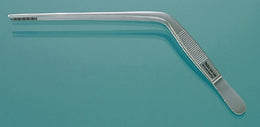 Integra Lifesciences Dressing Forceps Miltex® Wilde 6-1/2 Inch Length OR Grade German Stainless Steel NonSterile NonLocking Thumb Handle Angled Serrated Tip - Each - 20-120-EA