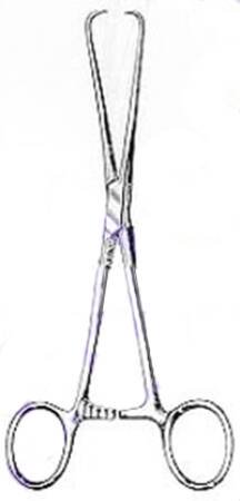 Integra Lifesciences Uterine Tenaculum Forceps Miltex® Barrett 7-1/4 Inch Length OR Grade German Stainless Steel NonSterile Ratchet Lock Finger Ring Handle Straight Pointed Tip - Each - 30-985-EA