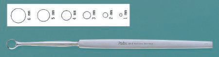 Integra Lifesciences Dermal Curette Miltex® Fox 5-1/2 Inch Length Flat Textured Handle 3 mm Tip Semi-Sharp Loop Tip - Each - 33-5-EA
